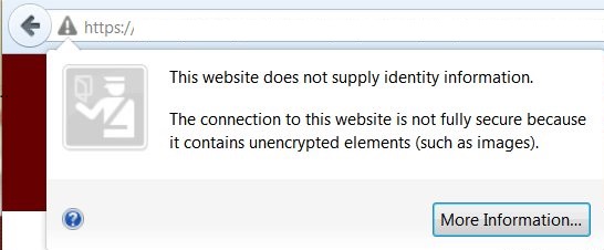 Non Secure SSL Error